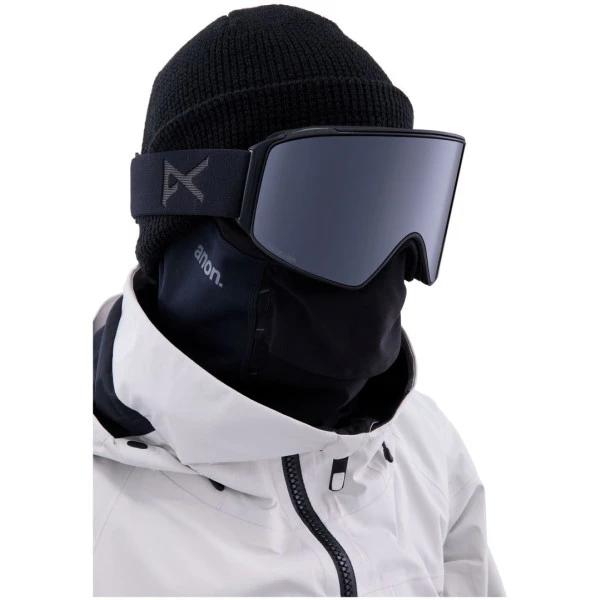 Anon M4 Cylindrical Goggles + Bonus Lens + MFI Face Mask Smoke (Lens: Perceive Sunny Onyx) - Afbeelding 4