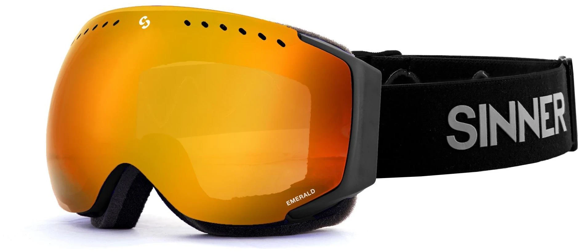 Sinner Emerald Matt Black (Lens: Flash Orange Mirror)